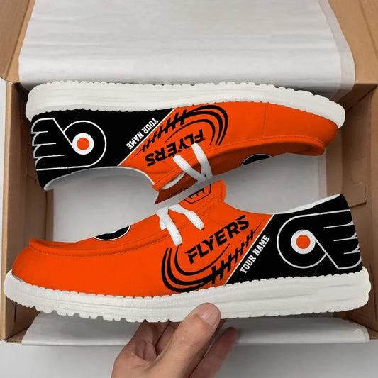 [SUPER SALE] NEW CUSTOMIZED NHL27 PPF PHILADELPHIA FLYERS PREMIUM LOAFER SHOES