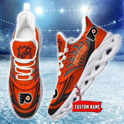 [SUPER SALE] NEW CUSTOMIZED NHL27 PPF PHILADELPHIA FLYERS CLUNKY SNEAKERS