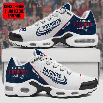 LIMITED EDITION - NEW CUSTOMIZED NFL27 NEP NEW ENGLAND PATRIOTS AIR MAX PLUS SNEAKERS