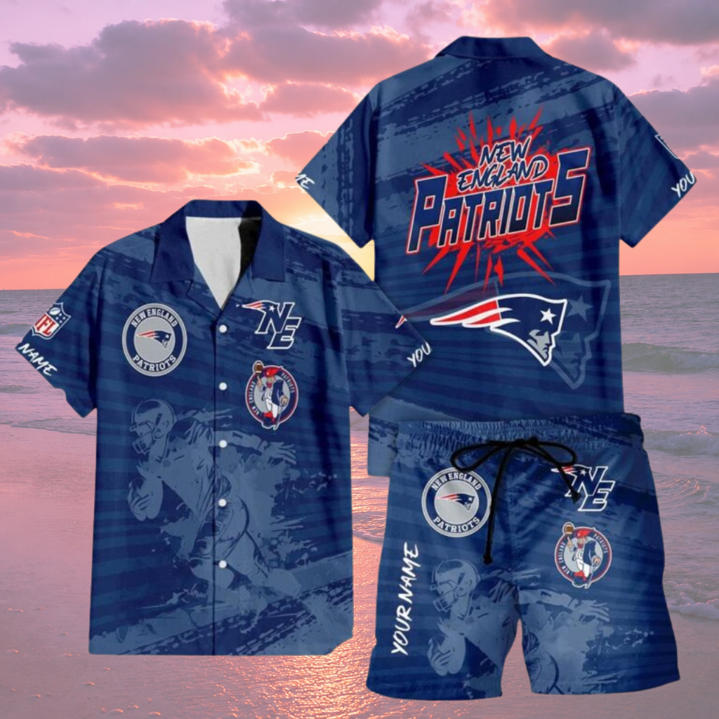 LIMITED EDITION  - NEW CUSTOMIZED NFL27 NEP NEW ENGLAND PATRIOTS UNISEX HAWAIIAN SHIRT & SHORTS SET
