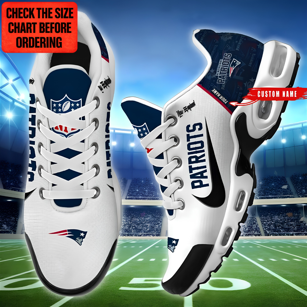 [SPECIAL OFFER] NEW CUSTOMIZED NFL27 NEP NEW ENGLAND PATRIOTS AIR MAX PLUS SNEAKERS
