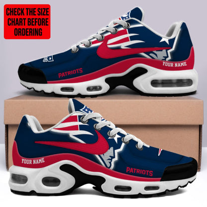 LIMITED EDITION - NEW CUSTOMIZED NFL27 NEP NEW ENGLAND PATRIOTS AIR MAX PLUS SNEAKERS