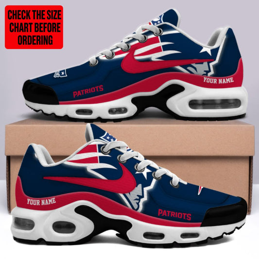 LIMITED EDITION - NEW CUSTOMIZED NFL27 NEP NEW ENGLAND PATRIOTS AIR MAX PLUS SNEAKERS
