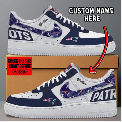 LIMITED EDITION - NEW CUSTOMIZED NFL27 NEP NEW ENGLAND PATRIOTS AF1 SNEAKERS
