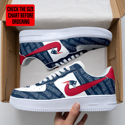 [SPECIAL OFFER] NEW CUSTOMIZED NFL27 NEP NEW ENGLAND PATRIOTS AF1 SHOES