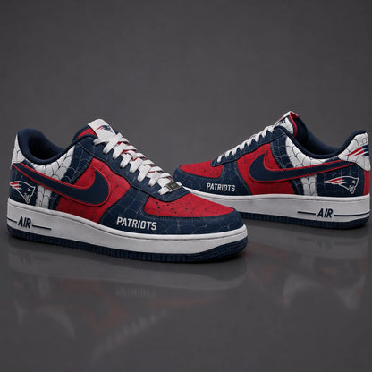 [SPECIAL OFFER] NEW CUSTOMIZED NFL27 NEP NEW ENGLAND PATRIOTS x SPIDER AF1 SHOES