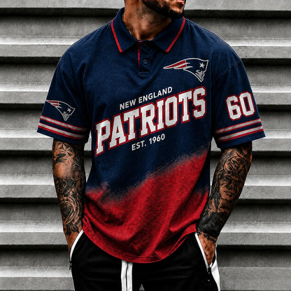 [SPECIAL OFFER] NEW CUSTOMIZED NFL27 NEP NEW ENGLAND PATRIOTS POLO SHIRT