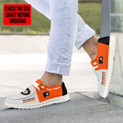 [SUPER SALE] NEW CUSTOMIZED NHL27 PPF PHILADELPHIA FLYERS PREMIUM LOAFER SHOES