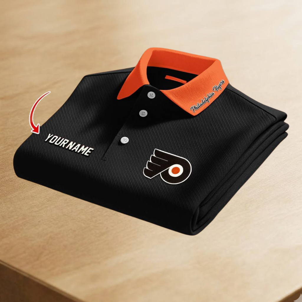 LIMITED EDITION - NEW CUSTOMIZED NHL27 PPF PHILADELPHIA FLYERS POLO SHIRT