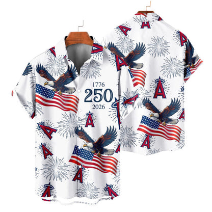 LIMITED EDITION - NEW CUSTOMIZED MLB27 LAA LOS ANGELES ANGELS UNISEX HAWAIIAN SHIRT