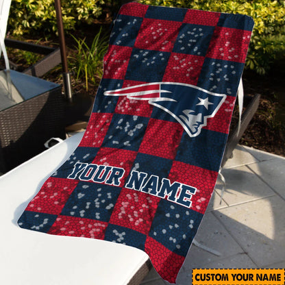 LIMITED EDITION - NEW CUSTOMIZED NFL27 NEP NEW ENGLAND PATRIOTS BEACH TOWEL