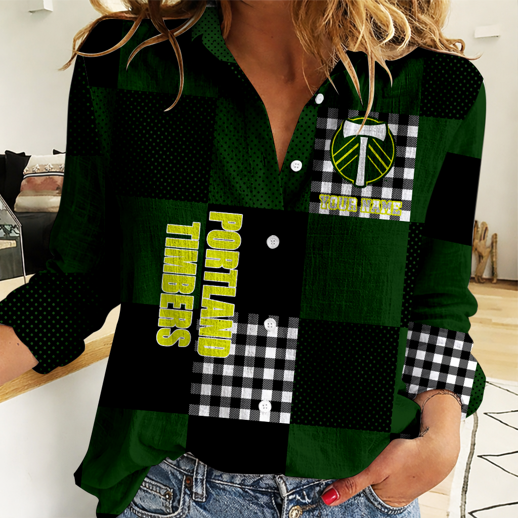 LIMITED EDITION - NEW CUSTOMIZED MLS27 PLT PL TIMBERS WOMEN CASUAL SHIRT