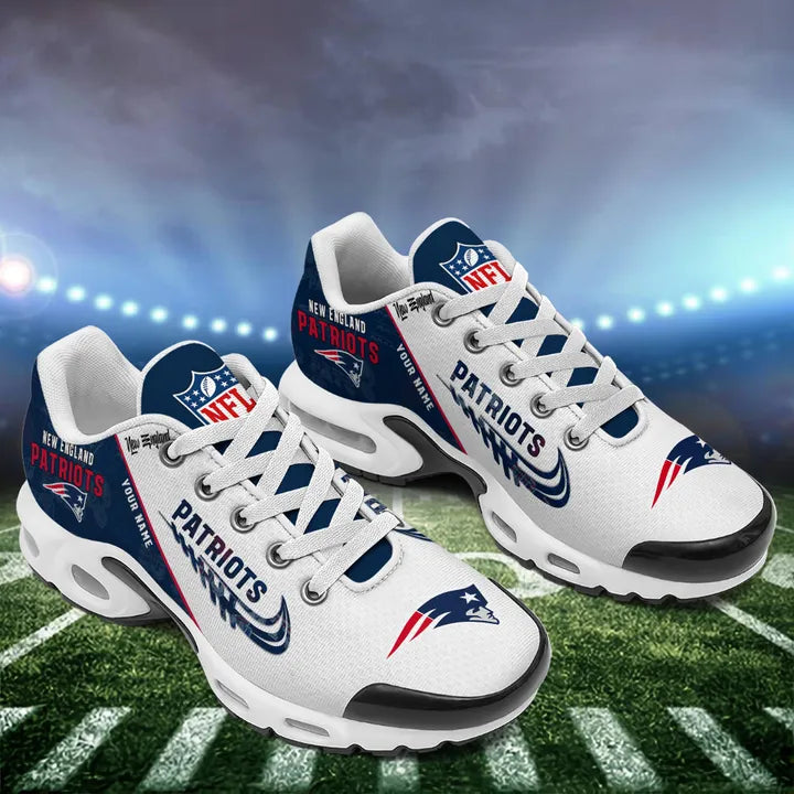 LIMITED EDITION - NEW CUSTOMIZED NFL27 NEP NEW ENGLAND PATRIOTS AIR MAX PLUS SNEAKERS