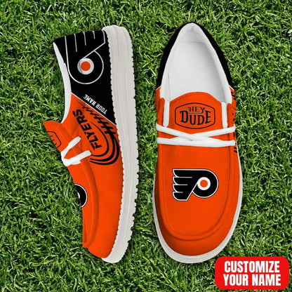 [SUPER SALE] NEW CUSTOMIZED NHL27 PPF PHILADELPHIA FLYERS PREMIUM LOAFER SHOES
