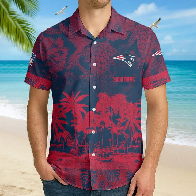 LIMITED EDITION - NEW CUSTOMIZED NFL27 NEP NEW ENGLAND PATRIOTS UNISEX HAWAIIAN SHIRT