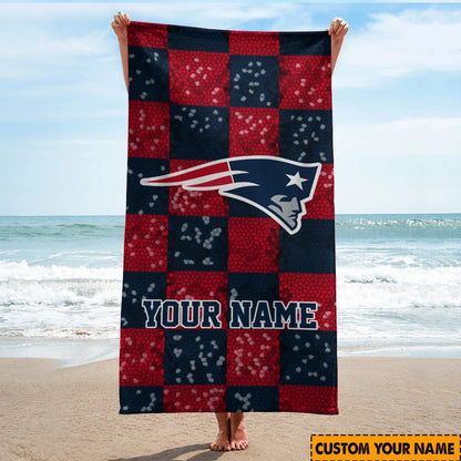LIMITED EDITION - NEW CUSTOMIZED NFL27 NEP NEW ENGLAND PATRIOTS BEACH TOWEL