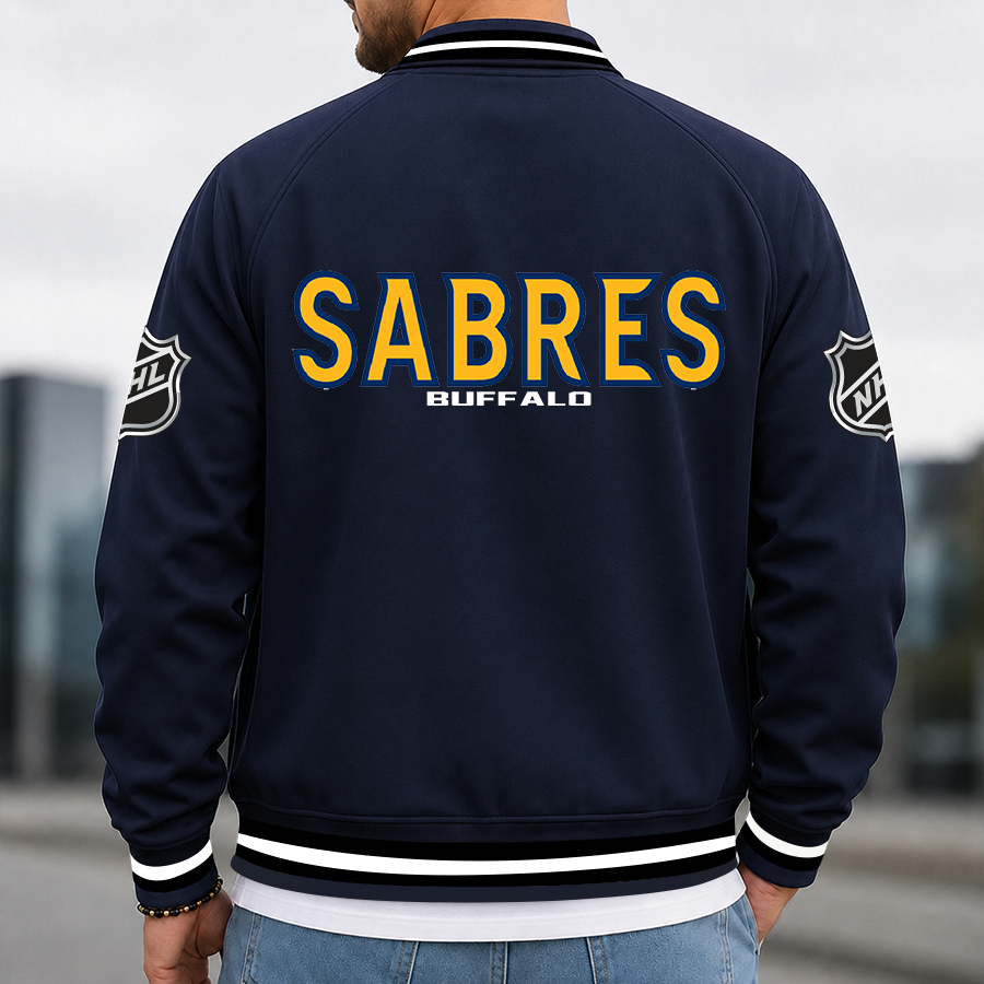 [SUPER SALE] NEW CUSTOMIZED NHL28 BFS BUFFALO SABRES MULTICOLOR MEN'S CASUAL JACKET