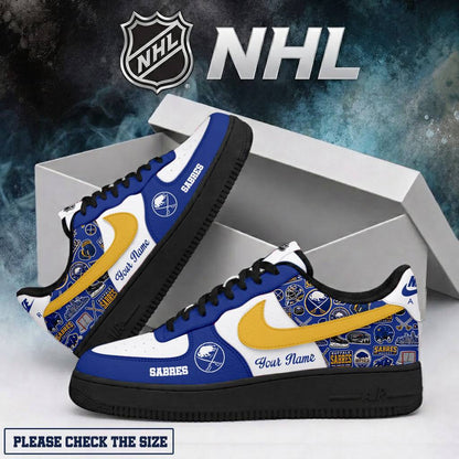 LIMITED EDITION - NEW CUSTOMIZED NHL28 BFS BUFFALO SABRES AF1 SHOES