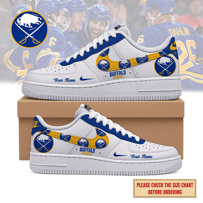 EXCLUSIVE EDITION - NEW CUSTOMIZED NHL28 BFS BUFFALO SABRES AF1 SHOES
