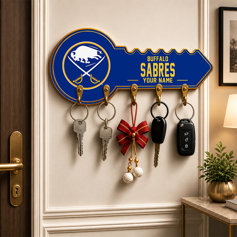 [SUPER SALE] NEW CUSTOMIZED NHL28 BFS BUFFALO SABRES WALL KEY HOLDER FOR HOME