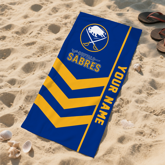 SPECIAL EDITION - NEW CUSTOMIZED NHL28 BFS BUFFALO SABRES BEACH TOWEL