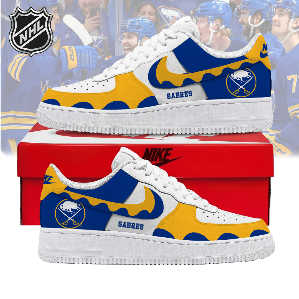 VIRAL EDITION - NEW CUSTOMIZED NHL28 BFS BUFFALO SABRES AF1 SHOES