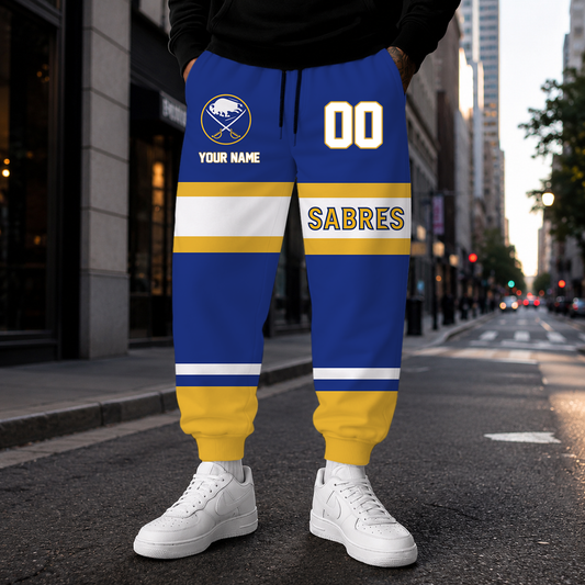 VIRAL EDITION - NEW CUSTOMIZED NHL28 BFS BUFFALO SABRES SWEATPANTS