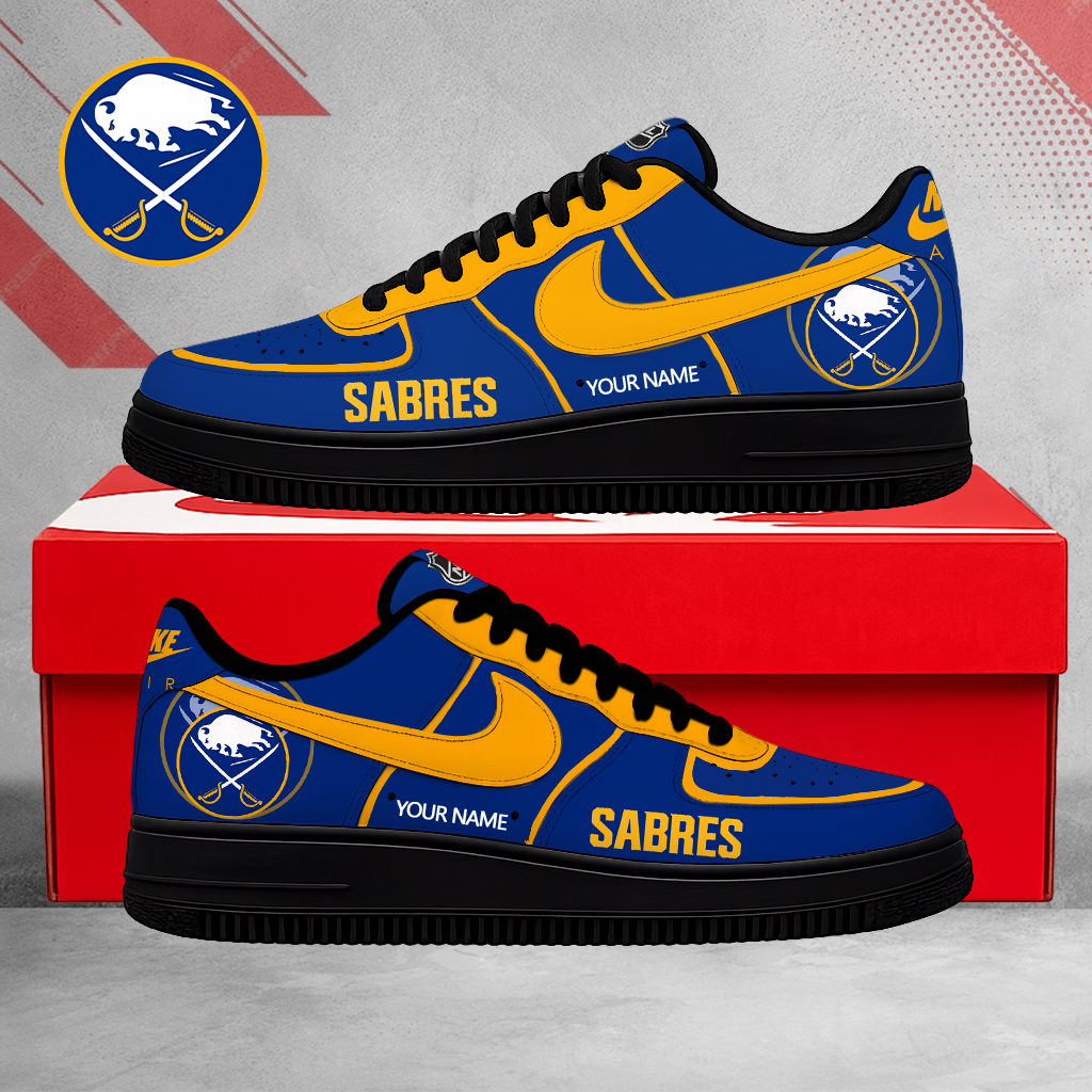 LIMITED EDITION - NEW CUSTOMIZED NHL28 BFS BUFFALO SABRES AF1 SHOES