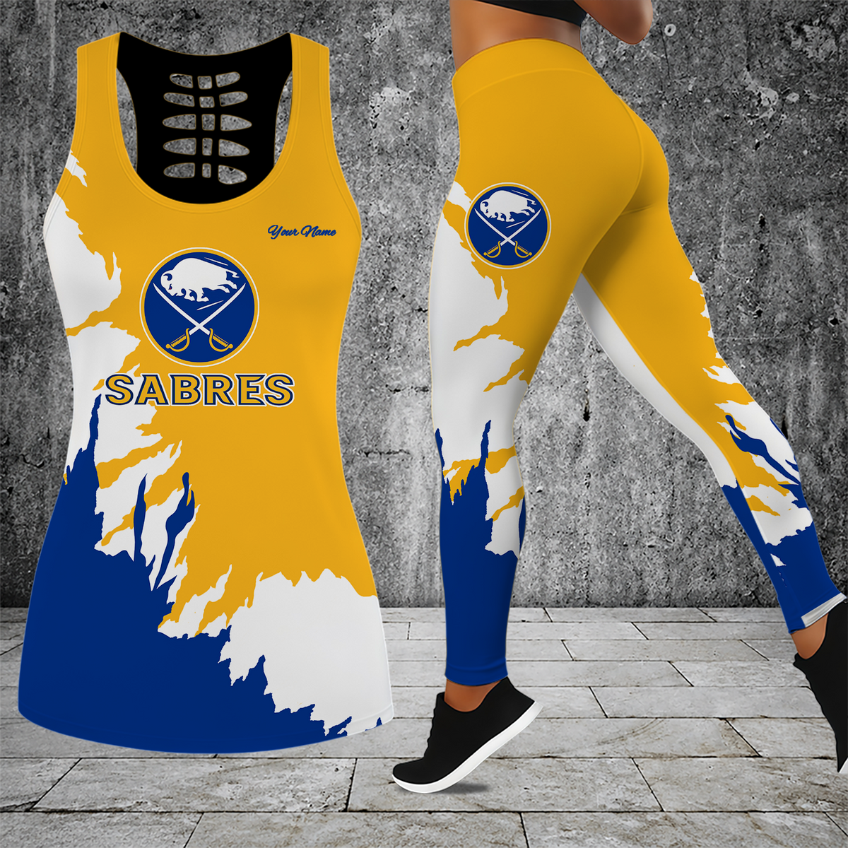 [SUPER SALE] NEW CUSTOMIZED NHL28 BFS BUFFALO SABRES MEN'S DRAWSTRING CARGO SHORTS