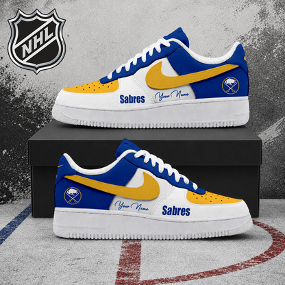 FINAL CLEARANCE - NEW CUSTOMIZED NHL28 BFS BUFFALO SABRES AF1 SHOES