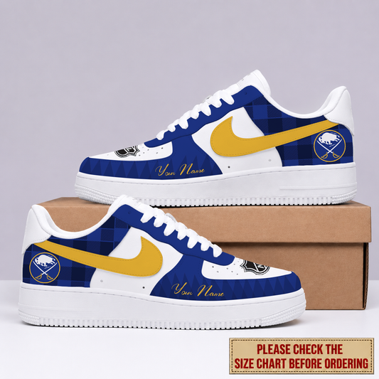 LIMITED EDITION - NEW CUSTOMIZED NHL28 BFS BUFFALO SABRES AF1 SHOES