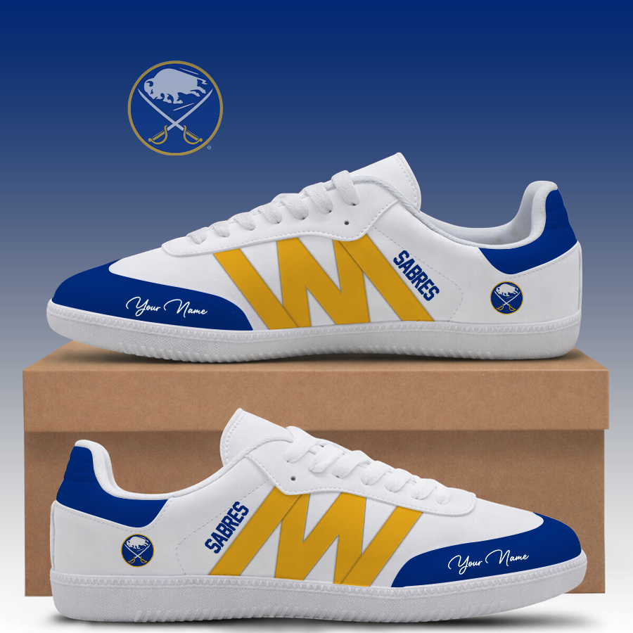 [SUPER SALE] NEW CUSTOMIZED NHL28 BFS BUFFALO SABRES CLASSIC SNEAKERS