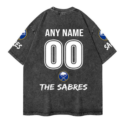 [SUPER SALE] NEW CUSTOMIZED NHL28 BFS BUFFALO SABRES MULTICOLOR WASHED TEE