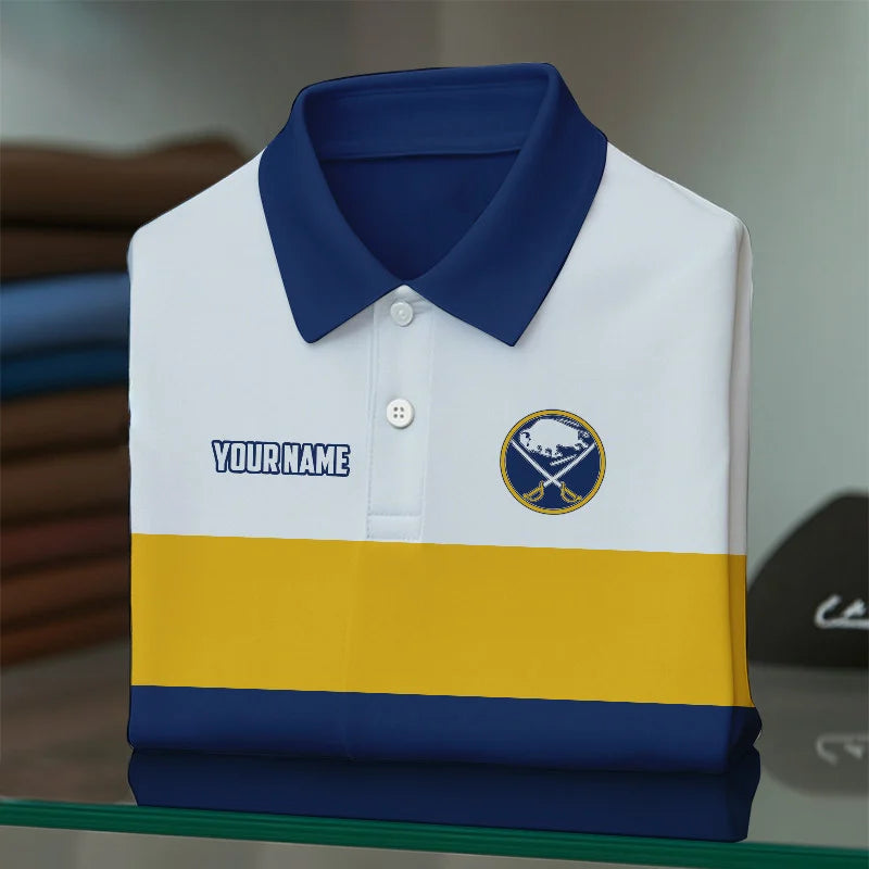 [SUPER SALE] NEW CUSTOMIZED NHL28 BFS BUFFALO SABRES POLO SHIRT