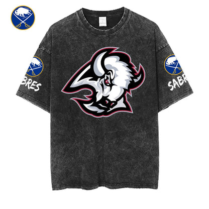 [SUPER SALE] NEW CUSTOMIZED NHL28 BFS BUFFALO SABRES MULTICOLOR WASHED TEE