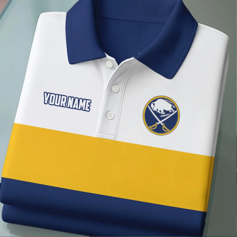 [SUPER SALE] NEW CUSTOMIZED NHL28 BFS BUFFALO SABRES POLO SHIRT