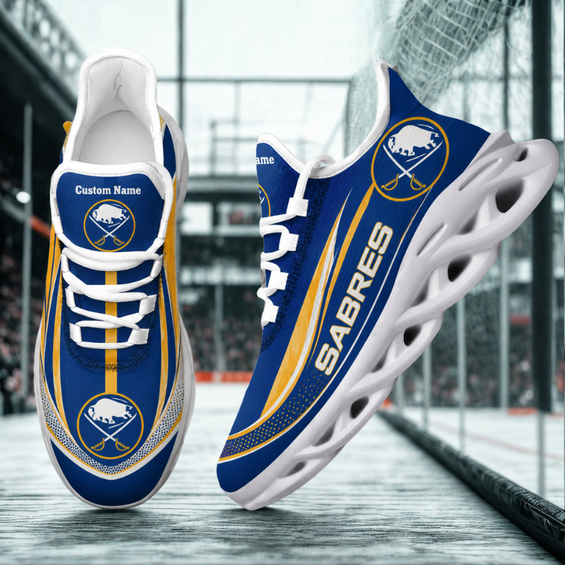 [SUPER SALE ] NEW CUSTOMIZED NHL28 BFS BUFFALO SABRES MAX SOUL SHOES