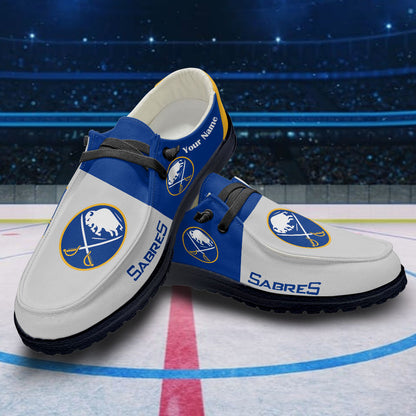 LIMITED EDITION - NEW CUSTOMIZED NHL28 BFS BUFFALO SABRES PREMIUM LOAFER SHOES
