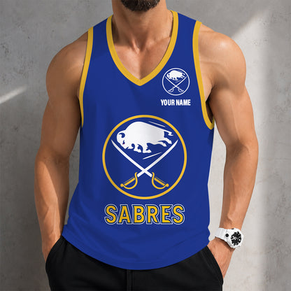 LIMITED EDITION - NEW CUSTOMIZED NHL28 BFS BUFFALO SABRES MEN'S TANK TOP