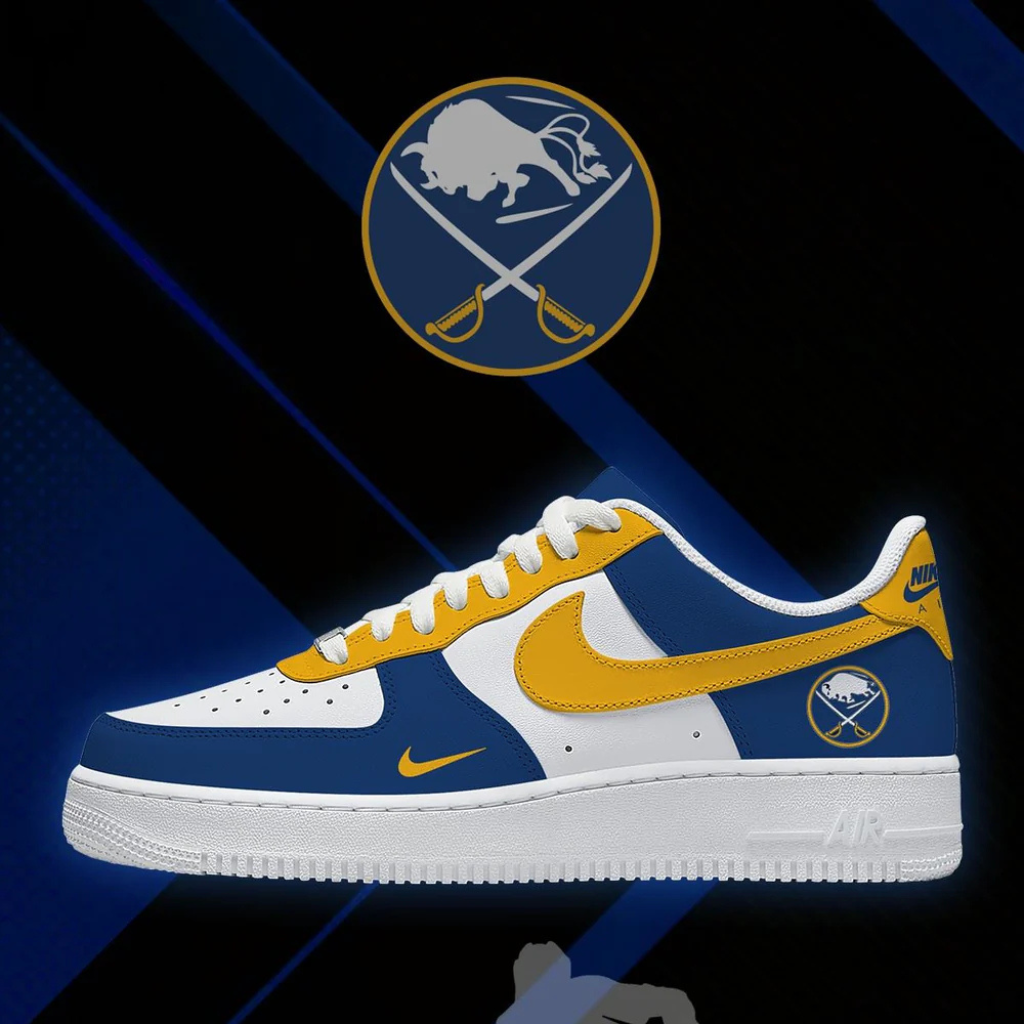 LIMITED EDITION - NEW CUSTOMIZED NHL28 BFS BUFFALO SABRES AF1 SHOES
