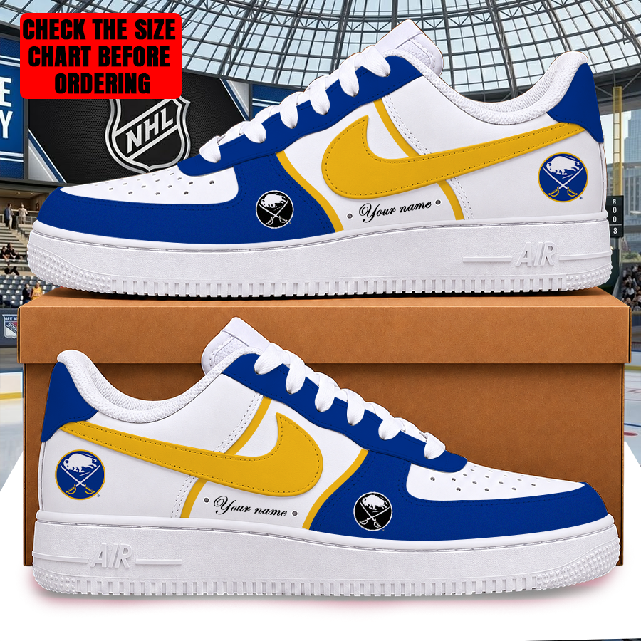 LIMITED EDITION - NEW CUSTOMIZED NHL28 BFS BUFFALO SABRES AF1 SHOES