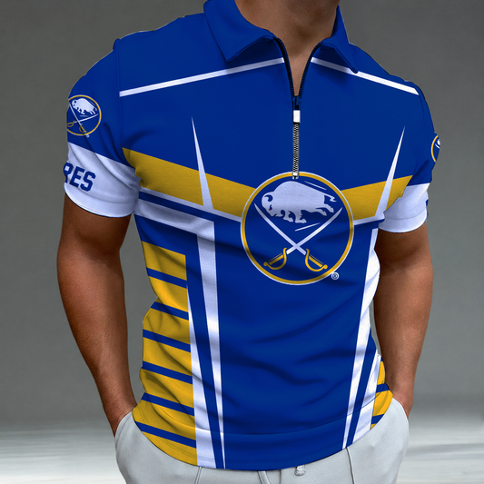 LIMITED EDITION - NEW CUSTOMIZED NHL28 BFS BUFFALO SABRES POLO SHIRT