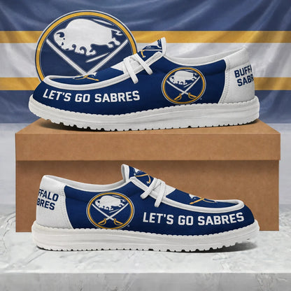 LIMITED EDITION - NEW CUSTOMIZED NHL28 BFS BUFFALO SABRES LOAFER SHOES