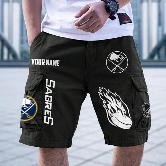 [SUPER SALE] NEW CUSTOMIZED NHL28 BFS BUFFALO SABRES CARGO SHORTS