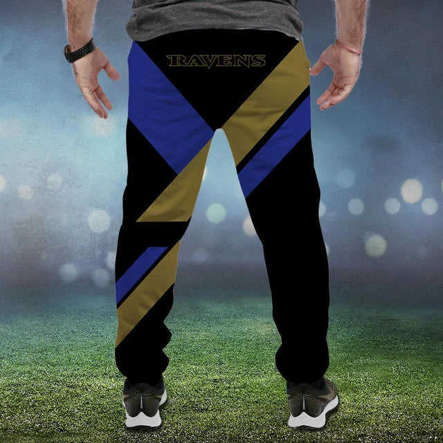 LIMITED EDITION - NEW CUSTOMIZED NFL28 BTR BALTIMORE RAVENS SWEATPANTS