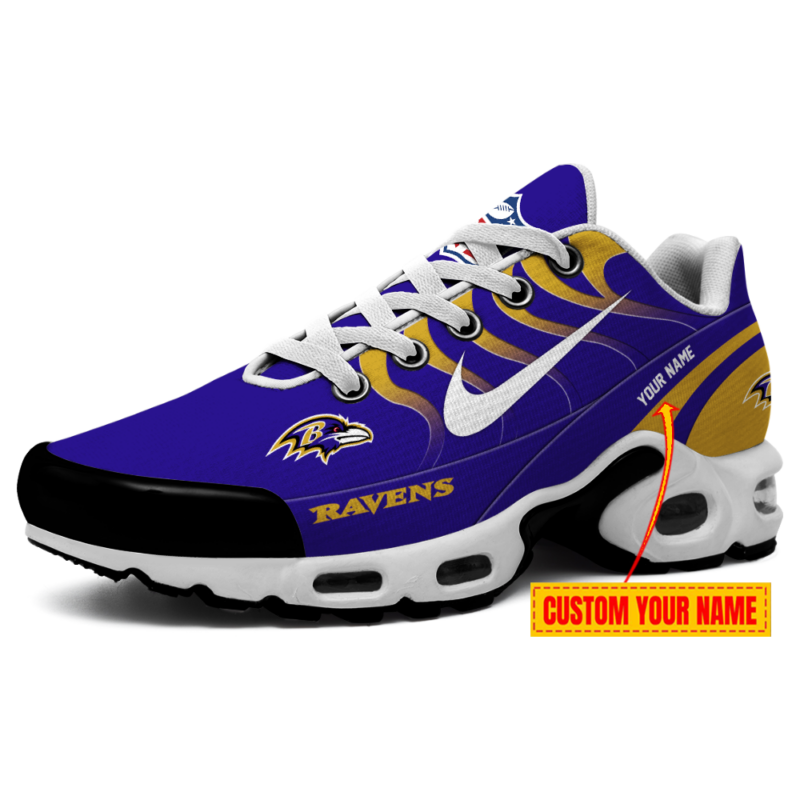 [SPECIAL OFFER] NEW CUSTOMIZED NFL28 BTR BALTIMORE RAVENS AIR MAX PLUS SNEAKERS