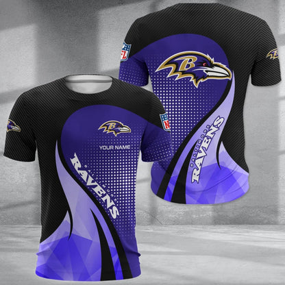 LIMITED EDITION - NEW CUSTOMIZED NFL28 BTR BALTIMORE RAVENS POLO, T-SHIRT & SHORT PANTS SET