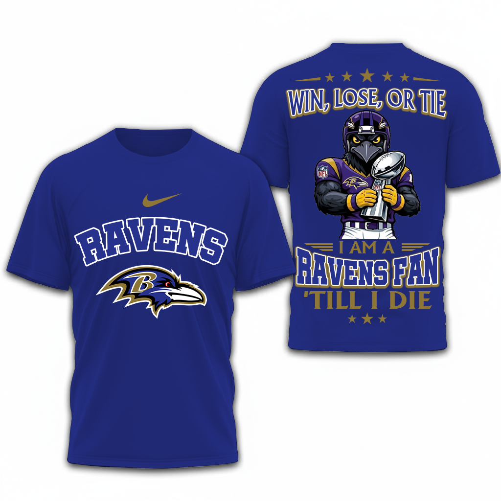 LIMITED EDITION - NEW CUSTOMIZED NFL28 BTR BALTIMORE RAVENS UNISEX T-SHIRT, POLO, HOODIE & JACKETS