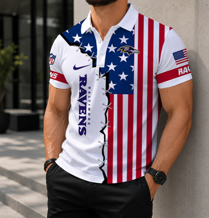 LIMITED EDITION - NEW CUSTOMIZED NFL28 BTR BALTIMORE RAVENS POLO SHIRT, ZIP POLO SHIRT & T-SHIRTS
