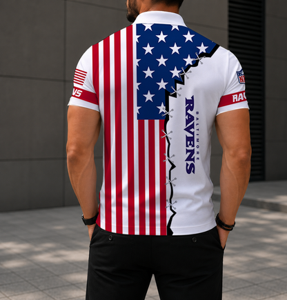 LIMITED EDITION - NEW CUSTOMIZED NFL28 BTR BALTIMORE RAVENS POLO SHIRT, ZIP POLO SHIRT & T-SHIRTS